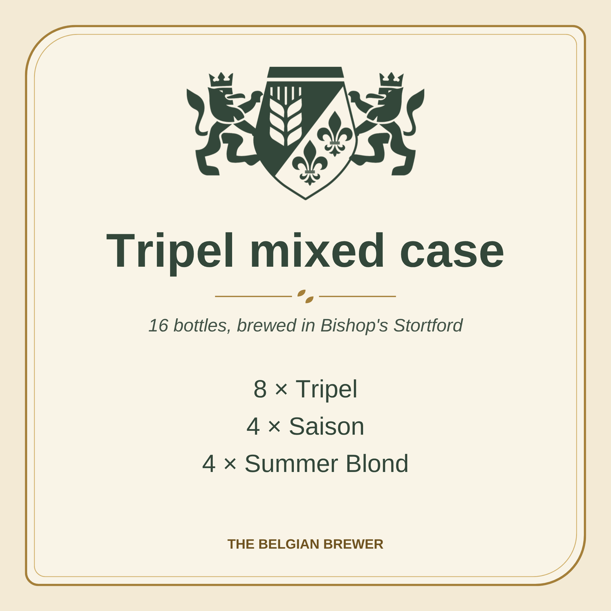 Tripel mixed case: 16 bottles, 8 Tripel, 4 Saison and 4 Summer Blond